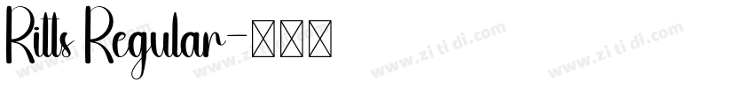 Ritts Regular字体转换